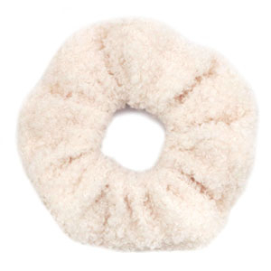 Elastici per capelli soffici beige crema