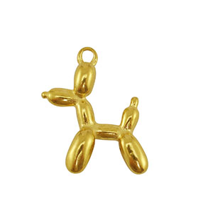 Ciondoli in acciaio inossidabile cane a palloncino oro