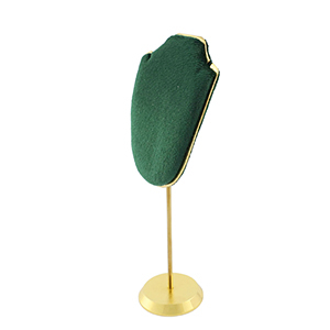 Espositore per bigiotteria busto per collane verde scuro-oro
