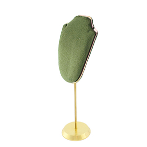 Espositore per bigiotteria busto per collane Verde oliva -oro