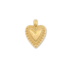 Ciondoli in acciaio inossidabile cuore oro