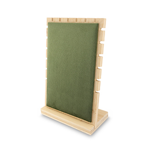 Espositore per bigiotteria per collane natural-verde oliva