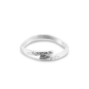Anelli in acciaio inossidabile onda argento