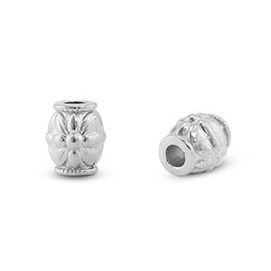 Perline in acciaio inossidabile tubo fiore argento