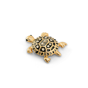 Broches tartaruga oro-nero-grigio