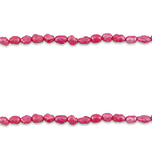 Perle di acqua dolce chicco di riso rosa