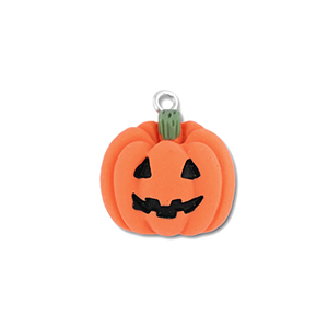 Pendenti in resina zucca arancione-nero-verde