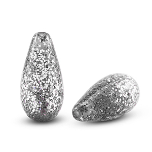 Perline Polaris Elements a forma di goccia Paipo Lucido argento