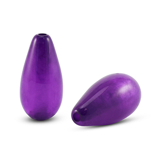 Perline Polaris Elements a forma di goccia Polmo viola uva