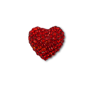 Perline in stile boh&eacute;mien cuore rosso