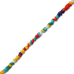 Perline di vetro romboide multicolore