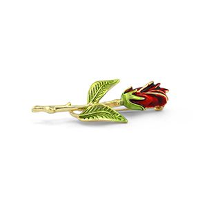 Broches rosa rosso-verde-oro