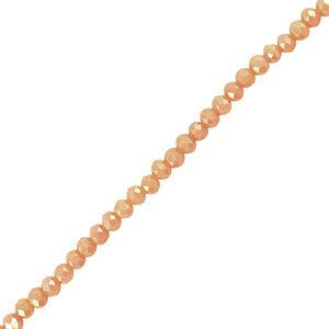 Perline sfaccettate 6x4mm rondella rosa pesca