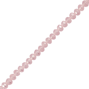 Perline sfaccettate 3x2mm rondella rosa chiaro