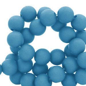 Perline in acrilico 4 mm blu azzurro