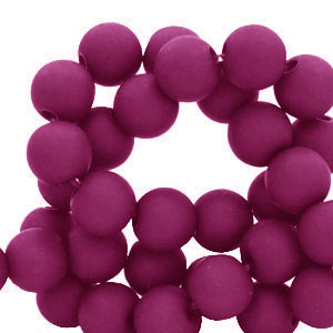 Perline in acrilico 4 mm vino rosso bacca