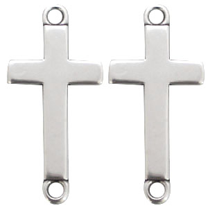 Ciondoli di metallo DQ distanziatore croce argento antico (privo di nichel)