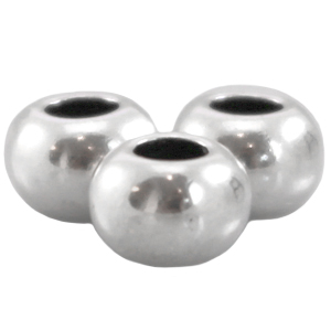 Perline di metallo DQ 7x5mm piatta argento antico (privo di nichel)