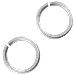 Anellino apribile di metallo DQ 4.5mm argento antico (privo di nichel)