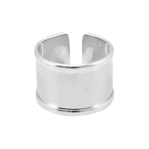 Componenti di metallo DQ anello base (per 10 mm cordoncino/pelle) argento antico (privo di nichel)