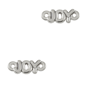 Ciondoli di metallo DQ distanziatore "JOY" argento antico (privo di nichel)