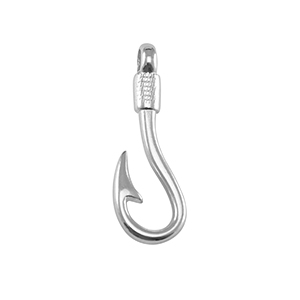 Componenti di metallo DQ chiusure amo da pesca argento antico (privo di nichel)