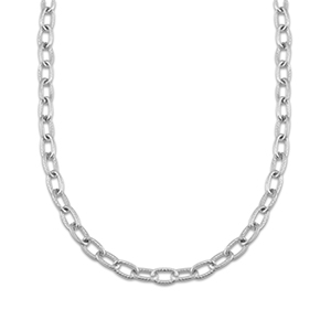 Collane in acciaio inossidabile con maglia contorta argento