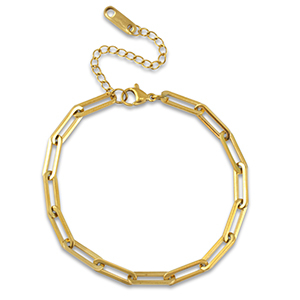 Bracciali in acciaio inossidabile maglia oro