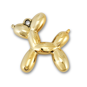 Ciondoli accattivanti cane a palloncino oro
