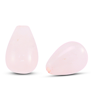 Perline in pietra naturale Quarzo goccia rosa chiaro