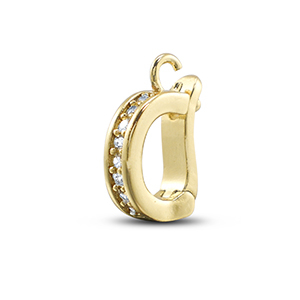 Metallo TQ in ottone ciondolo con anellino oro