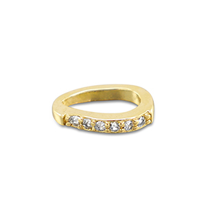 Metallo TQ in ottone ciondolo ovale oro