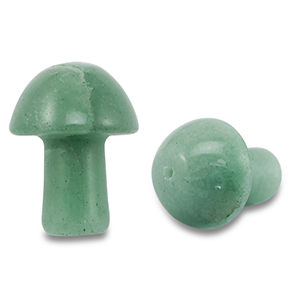 Perline in pietra naturale quarzo avventurina fungo verde