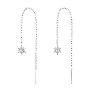 Orecchini in acciaio inossidabile sole argento