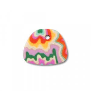 Pendenti di polimero trapezio multicolore