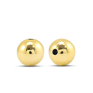Perline metallizzate tonde 8mm oro metallico
