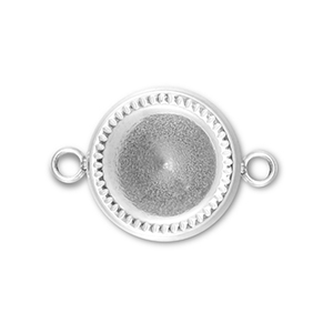 BY31&reg; Distanziatore in acciaio inossidabile con castone per SS39 chaton argento