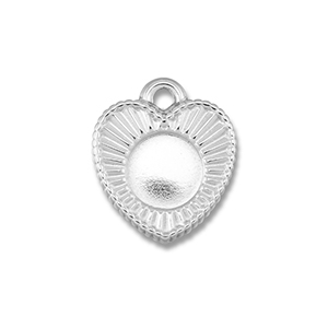 BY31&reg; Ciondoli in acciaio inossidabile con castone per SS20 fondo piatto argento