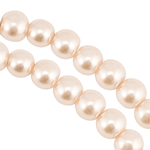 Perline di vetro con effetto perlato 8mm marrone beige