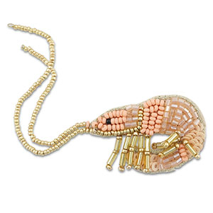 Broches gamberetto pesca-oro