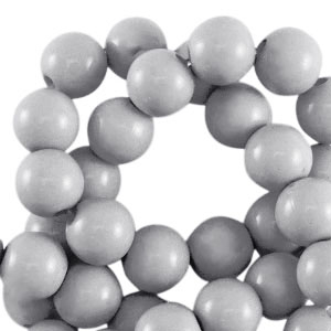 Perline in acrilico 6 mm lucido grigio