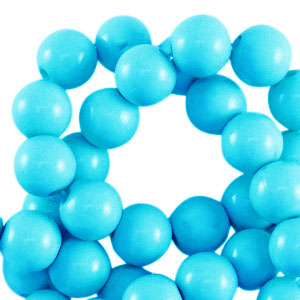 Perline in acrilico 6 mm lucido turchese blu