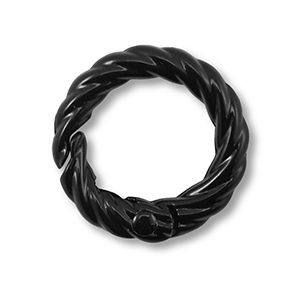 Componenti colorati anello bris&eacute; portachiavi nero