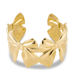 Bracciali in acciaio inossidabile bangle fiocco oro