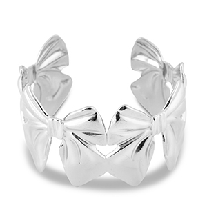 Bracciali in acciaio inossidabile bangle fiocco argento