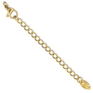 Componenti in acciaio inossidabile allungatrice set ovale con chiusura moschettone oro