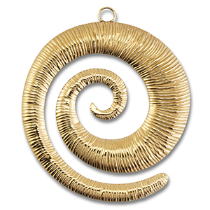 Ciondoli in acciaio inossidabile spirale oro
