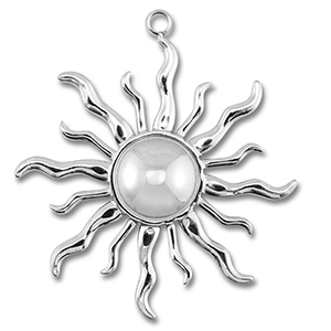Ciondoli in acciaio inossidabile sole argento