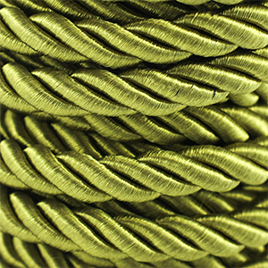 Cordoncino alla moda spirale 10mm verde oliva