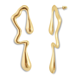 Orecchini alla moda irregolare oro